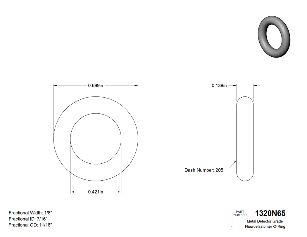 Technical drawing - 1320N65